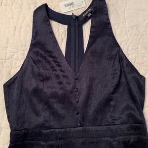 Sugar Lips Navy Blue Jumpsuit